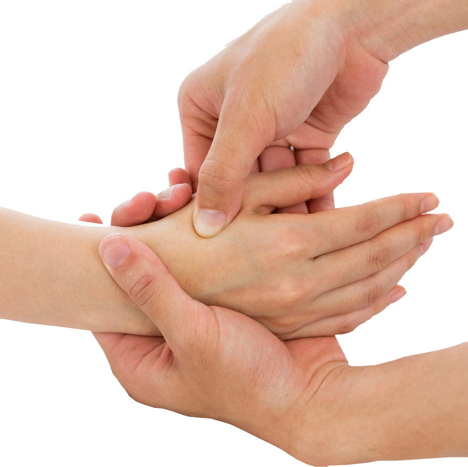 Person receiving acupressure therapy