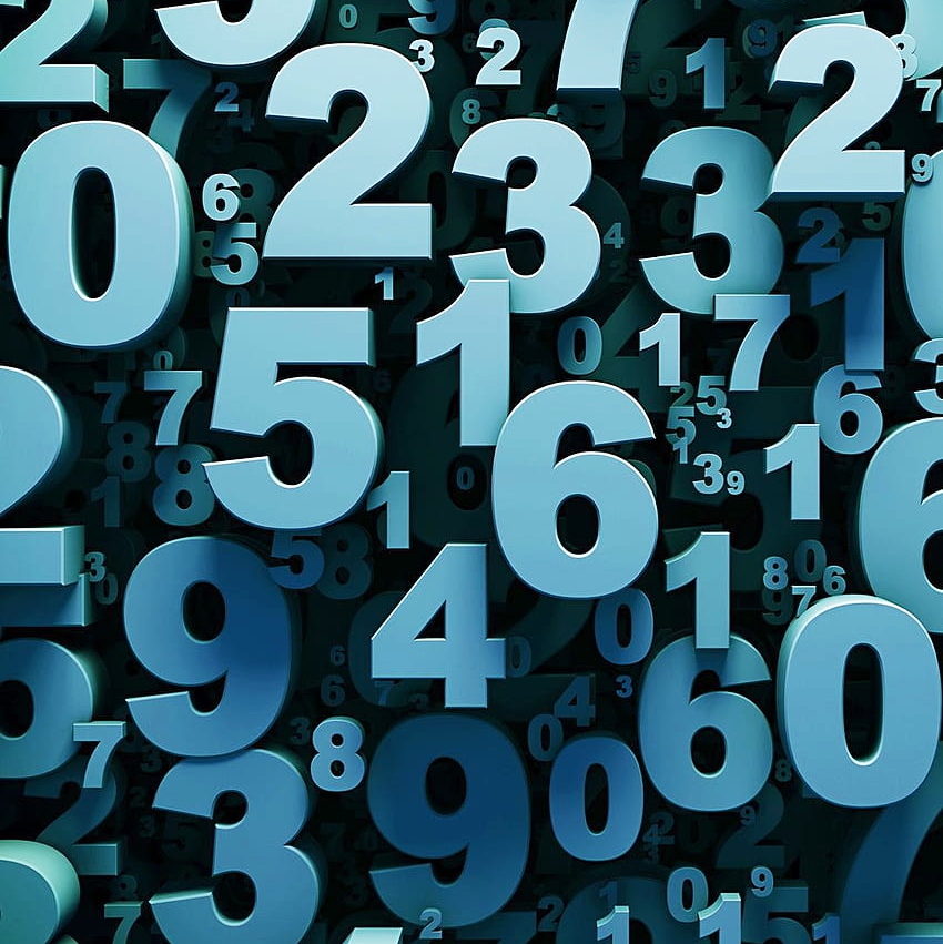 Numerology chart with numbers